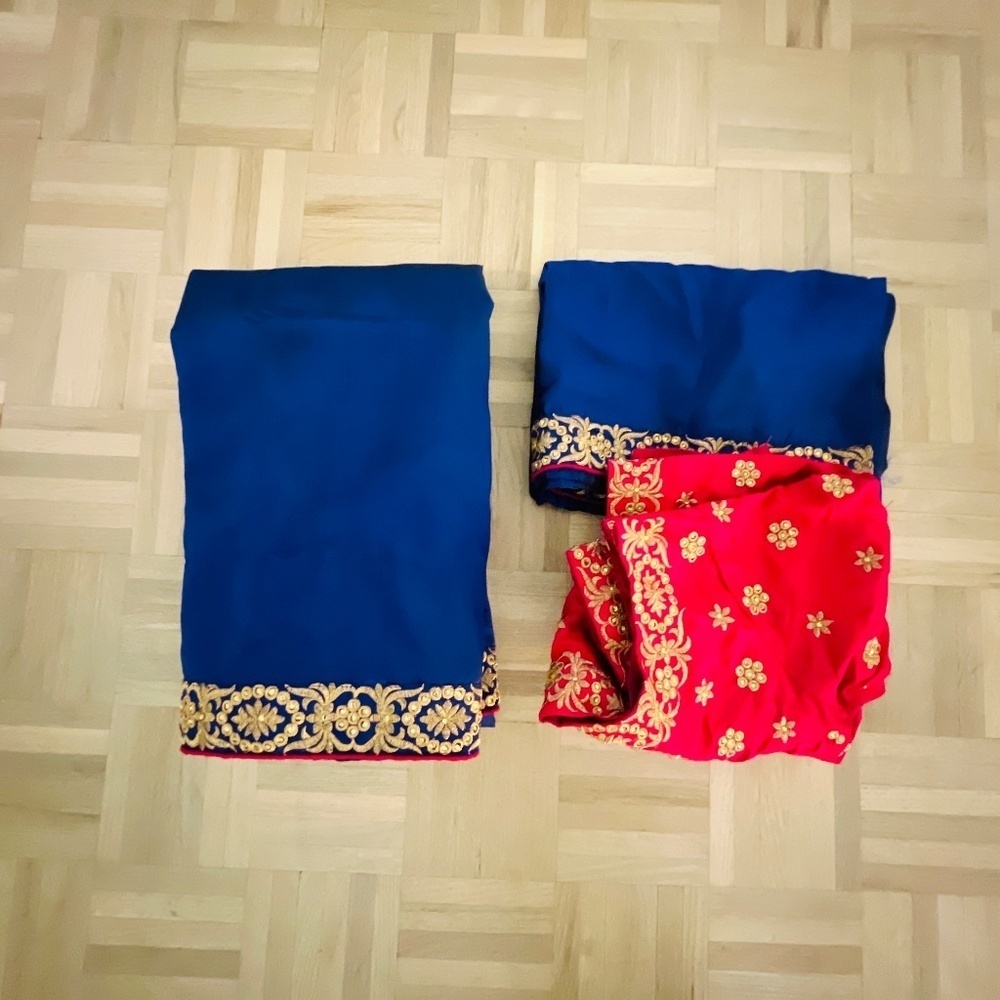 Sari - 4-piece outfit, includes blouse, petticoat, 2 pieces of sari fabric - Picture 2 of 12